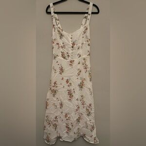 Reformation White Floral Chemise